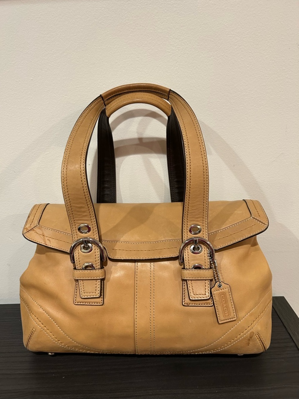 Coach Tan Leather Shoulder Bag - Classic